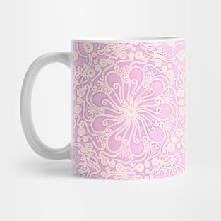 Pale yellow dot mandala Mug